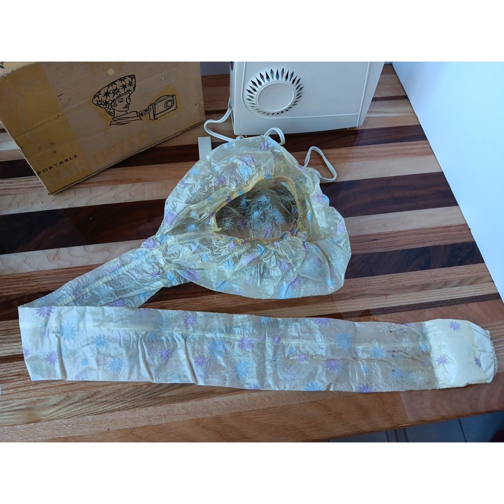 VTG Tropic Aire Portable Hair Dryer In Case With Soft Bonnet Hood WORKS! 38116 - Picture 6 of 16